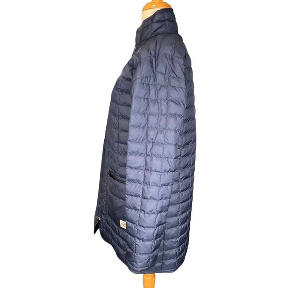 The North Face ThermoBall Eco Long Jacket Small Navy Blue Lightweight Puffer Coa - Picture 7 of 14